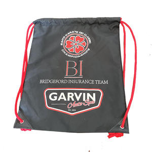 Sac à dos à cordon personnalisé avec logo imprimé en promotion, sacs de sport à cordon en gros, sacs à cordon noirs pour le sport et les voyages - Product Image 2
