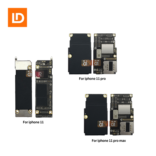 Original Unlocked for iPhone 11 Pro Max Mainboard Without Face ID 64GB 128GB 256GB Good Condition Phone Logic Board All Tested