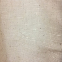 Tissu de rideau en lin ignifuge en gros, 100% polyester en rouleau pour fenêtre de salon d'hôtel