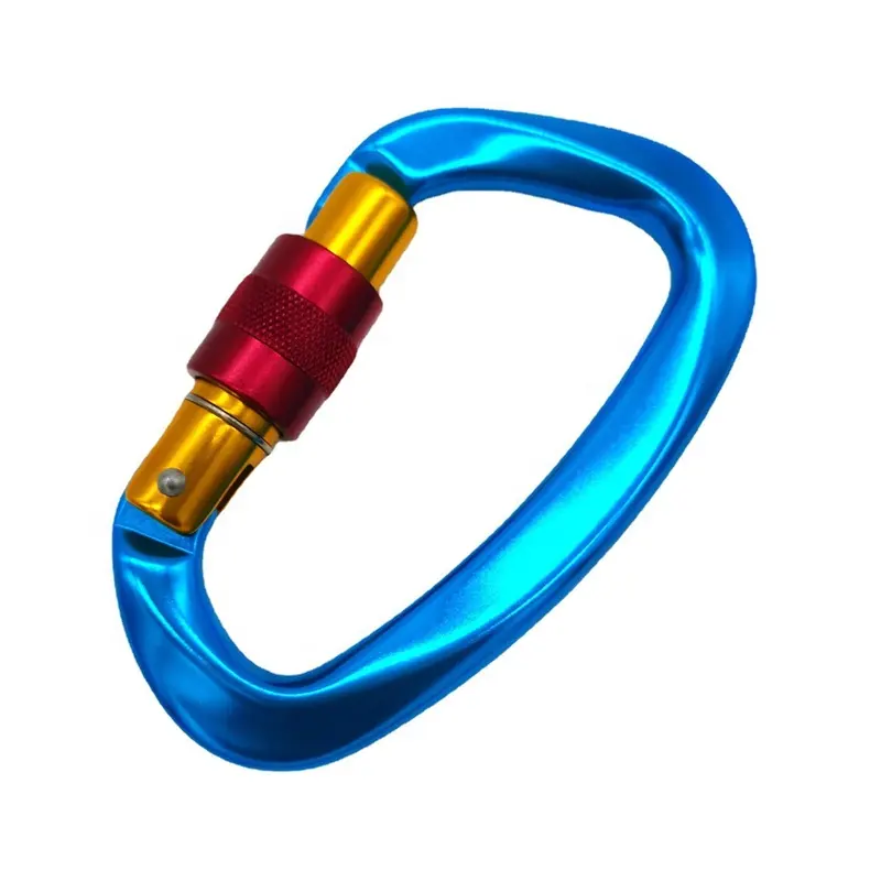 JRSGS Carabiner קליפים אלומיניום הצמד וו 23kN במיוחד אור נעילת טיפוס Carabiner אישית הלוגו S7109TN