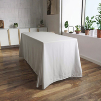 Nappe carrée élégante et classique en T/C 50/50, couleur unie, tissée, imperméable, simple et pratique pour la maison, les banquets, les dîners, personnalisable