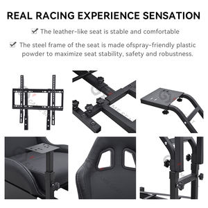 GY032-2 jeu personnalisé diversifié simulateur de conduite de course ensemble Cockpit prix siège de simulateur <span class=keywords><strong>pas</strong></span> <span class=keywords><strong>cher</strong></span> pour Logitech G25,<span class=keywords><strong>G27</strong></span>,G29,G920 - Product Image 4