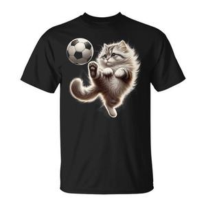 Camiseta deportiva con meme de gato jugando al fútbol - Product Image 1