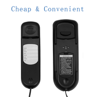 Téléphone analogique filaire avec identification de l'appelant, téléphone fixe pas cher pour hôtel, maison, montage mural, téléphone de base, écran LCD 16 chiffres, contrôle du volume à 4 niveaux