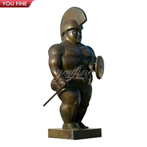 YOUFINE - Estatua de Gladiador Abstracta Grande Personalizada al Estilo Botero, Fundida en <span class=keywords><strong>Bronce</strong></span>, para Galería de Arte y Jardín de Mansión - Product Image 5