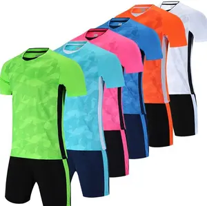 Custom boy Sublimation Soccer Team Wear Cheap Men Blank Full Soccer Uniform jersey Cheap Sportswear Set youth and adult sizes