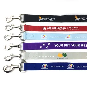 Custom Design Polyester Nylon Manufacturer Pet Dog Lead LeadsCustom Logo Material Dog Leash Low MOQ