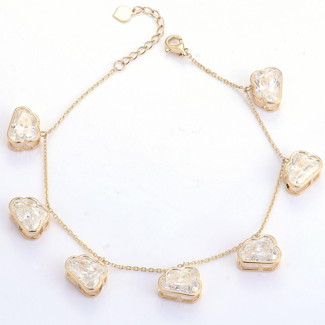 18k gold moissanite diamond bracelet