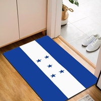 Tapis de sol rectangulaire en caoutchouc imprimé drapeau du Honduras, 40*60 cm, paillasson antidérapant, décoration intérieure et extérieure