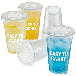 Gobelets jetables pour animaux de compagnie, 16 oz, transparents, pour thé au lait, avec logo personnalisé, gobelets en plastique pour café avec couvercle - Product Image 4