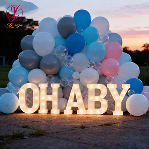 <span class=keywords><strong>Letras</strong></span> LED Personalizadas para <span class=keywords><strong>Boda</strong></span>, <span class=keywords><strong>Letras</strong></span> Decorativas de 4 pies con la Frase 'Oh Baby', <span class=keywords><strong>Letras</strong></span> <span class=keywords><strong>Gigantes</strong></span> Personalizadas para Bodas - Product Image 1