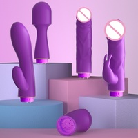 Hochwertiges Wiederaufladbares Erwachsenen-Sexspielzeug für Frauen 4-teiliges Set Weiblicher Rabbit-Dildo Vibrator für Damen