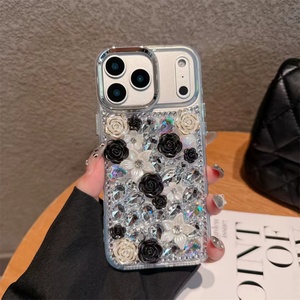 เคสโทรศัพท์มือถือหรูหราประดับเพชรเต็มดอกกุหลาบ สำหรับ iPhone 17 Air Pro Max 16 Pro Max 15 14 13 12 Plus - Product Image 4
