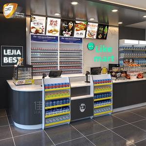 Mostrador de Caja para Tienda de Conveniencia Hongbai, Barra de Supermercado, Mesa Esquinera Comercial de Madera para Tienda, Almacenamiento Personalizable - Product Image 3