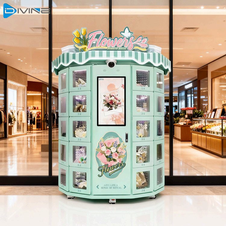 Order Online Flower Vending Machines Smart Refrigeration & 24/7