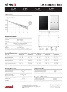 Version américaine <span class=keywords><strong>Longi</strong></span> 430 Watts panneau solaire noir complet LR5-54HTB module Himo 6 pv tout noir pour le marché américain - Product Image 4