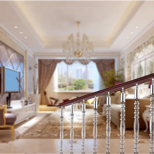 Excellente qualité design luxueux intérieur transparent acrylique balustrades maison duplex <span class=keywords><strong>rampe</strong></span> en plastique - Product Image 3