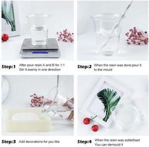 Nhựa Epoxy trong suốt Bangningsi-2 Part, Resina Epoxica - Dùng cho thủ công mỹ nghệ, trang sức, ly, đồ tự làm - <span class=keywords><strong>B</strong></span>ộ dụng cụ cổ điển 16oz - Product Image 4