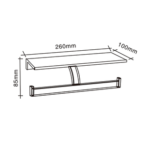 Portarrollos de papel higiénico montado en la pared ajustable de latón cromado negro moderno soporte de papel de seda de baño - Product Image 5