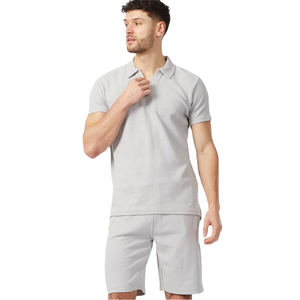 Conjuntos de camiseta y pantalones cortos para hombre, conjunto informal de verano de algodón de 2 piezas, se aceptan pedidos personalizados al por mayor - Product Image 2