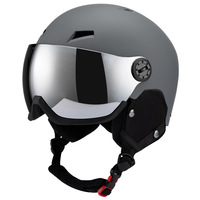 Casque de ski monobloc en polycarbonate avec doublure en EPS, masque intégré, lentille magnétique rabattable, résistant aux chocs pour hommes et femmes - SA-361