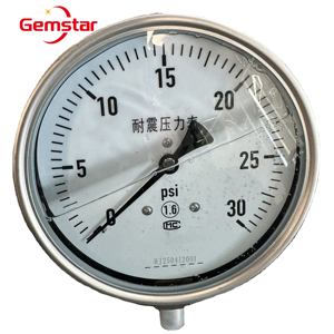 High Bourdon Tube Bar Edelstahl Flüssigkeits gefülltes Manometer - Product Image 2