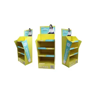 Customer Designed Medical Supplies Display Stand Foldable Cardboard Paper Retail Display Store Shelf Mouth
