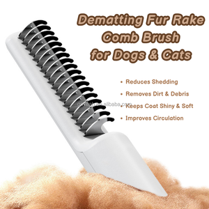 Peine desenredante de una sola cara para mascotas, elimina sin esfuerzo los nudos del subpelo, rastrillo para perros <span class=keywords><strong>y</strong></span> gatos - Product Image 2