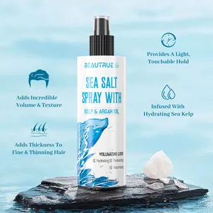 Werkspreis individuelles OEM 150 180 236 300 ml natürliches Aloe Kelp Meersalz-Spray für Männer Haar verdickung texturisierendes Meersalz-Spray