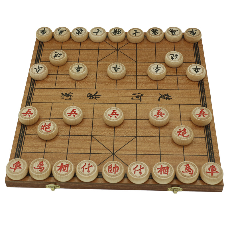Jeu d'échecs chinois classique en bois Xiangqi, jeu d'échecs de voyage Jeu d'échecs chinois classique en bois Xiangqi, jeu d'échecs de voyage
