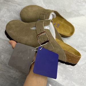 Chaussures <span class=keywords><strong>orthopédiques</strong></span> à bride de talon pour hommes et femmes, doublure en cuir de vachette, cuir véritable, alternative aux Birkenstock, sabots souples, <span class=keywords><strong>mules</strong></span>, usine OEM - Product Image 2