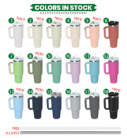 Gobelet isotherme en acier inoxydable à double paroi avec logo personnalisé, 20 oz, 30 oz, 40 oz, tasse à café de voyage, gobelet avec poignée