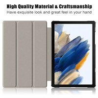 Étui à trois volets pour Samsung Galaxy Tab A9Plus A11Plus, support multi-angles, 11 pouces, étui intelligent pour tablette en cuir PU