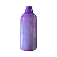Bouteille en Plastique PET Ronde Rechargeable Transparente 500 ml pour Shampoing, Essence de Soin, Lotion, Savon Liquide