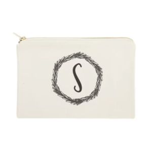Sac de maquillage en toile à la mode fait à la main joli sac à main cosmétique imprimé avec fermeture éclair sur mesure - Product Image 6