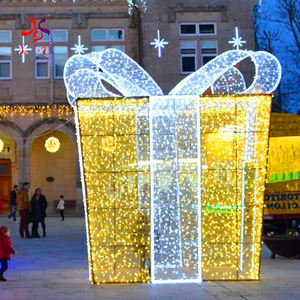 Meilleures ventes <span class=keywords><strong>2022</strong></span> Boîte cadeau de Noël violette Petites, moyennes et grandes boîtes Lumières à motif LED Centre commercial Rue du <span class=keywords><strong>parc</strong></span> Décoration de vacances - Product Image 5