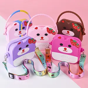 Yahou Wholesale Lovely Cute Animal Silicone Mini Handbag Portable Waterproof Kawaii Cartoon Shoulder Bag For Girls