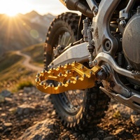 Pédale de frein universelle CNC Zhicheng pour moto tout-terrain, pit bike, moto, avec picots antidérapants en aluminium billette de haute qualité