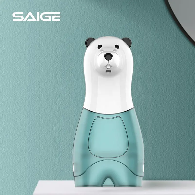 350ml USB Rechargeable Automatic Animal Bear Foaming Soap Dispenser for Kids