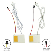 Interrupteur tactile à trois couleurs DC12V 1A 12W avec un seul bouton pour miroir de salle de bain, driver LED intégré