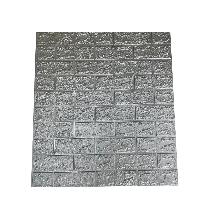 Papel tapiz 3D de espuma PE para decoración del hogar, pegatina de pared de diferentes colores, certificado CE, PVC