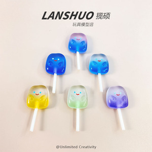 จี้รูปอมยิ้มเรืองแสงในที่มืด Lanshuo แบบไล่สี ทำจากอะคริลิกเรซิ่น รูปทรงอาหาร สำหรับทำเครื่องประดับ ของขวัญสำหรับทุกเพศ - Product Image 2