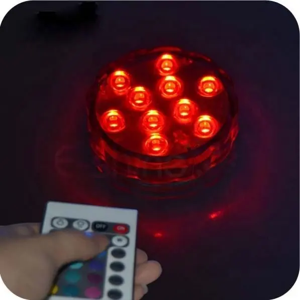 Lampu Submersible Led Kecil Remote Control Kustom Lampu Led Tenaga Baterai untuk Dekorasi Pesta