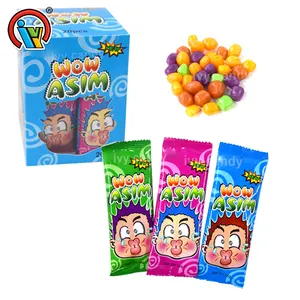 Halal sour sweet fruit flavor chewy gummy candy manufacturer