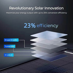 Panneau solaire monocristallin IBC haute efficacité 200W TUV pour une efficacité de 20,7% Design compact résistant aux intempéries - Product Image 2