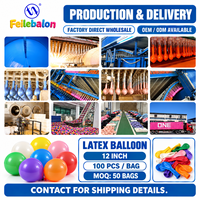 Ballons en latex bleu et violet en gros, 12 pouces, 60 unités, CE/EN71/BSCI/CPC - Couleurs assorties pour les fournitures de fête de baby shower