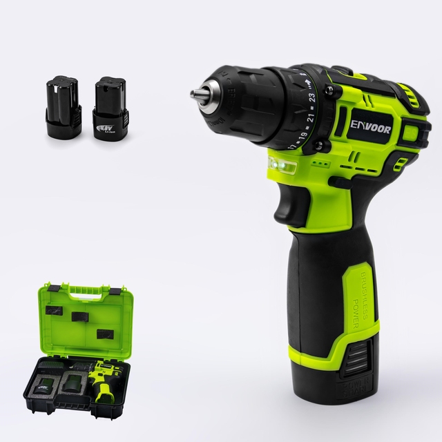 High Durability 16.8V 2.0AH Brushless Cordless Drill 50N.m Torque Wood/Steel Drilling-Variable Speed Work Light OEM
