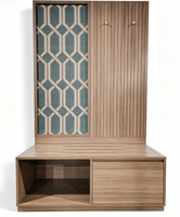 Armoire de rangement minimaliste personnalisée pour hôtel avec porte-manteau intégré et espace de rangement