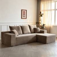 Modernes Modulares Verstellbares Ecksofa-Set Vakuumverpackt Rahmenloses Stoffsofa für Apartments & Hotels