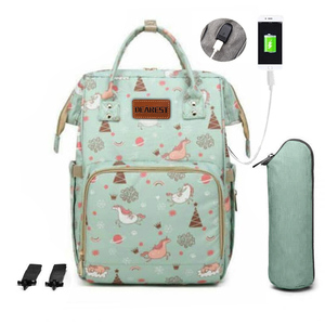 En gros Portable Maman <span class=keywords><strong>Sac</strong></span> Multifonctionnel Étanche <span class=keywords><strong>Sac</strong></span> De Plage Grand Espace Solide Conception Florale Rechargeable Couche Carton - Product Image 1